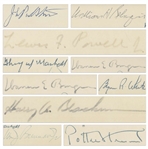 The Burger Supreme Court Signed 21'' x 15.25'' Photo Showing the Justices in an Informal Pose -- Signed by All Nine Justices, From 1977